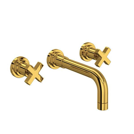 Lombardia® Wall Mount Lavatory Faucet Unlacquered Brass