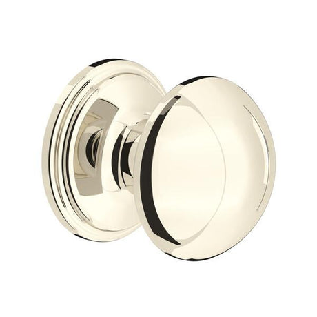 Large Button Drawer Pull Knobs - Set of 5 Polished Nickel