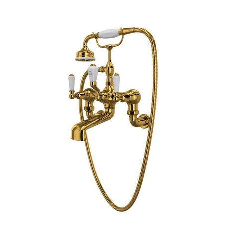 Edwardian™ Exposed Wall Mount Tub Filler Unlacquered Brass