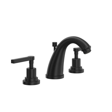 Lombardia® Widespread Lavatory Faucet With C-Spout Matte Black