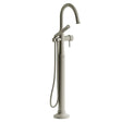 Momenti™ Single Hole Floor Mount Tub Filler Trim With C-Spout Brushed Nickel