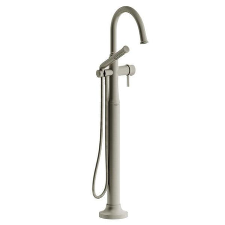 Momenti™ Single Hole Floor Mount Tub Filler Trim With C-Spout Brushed Nickel