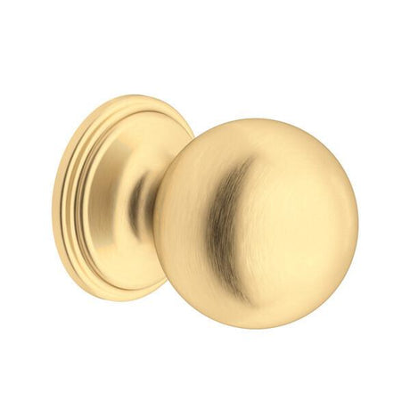 Large Rounded Drawer Pull Knobs - Set of 5 Satin English Gold