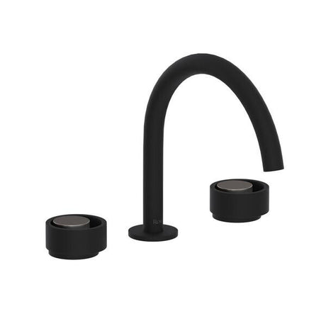 Eclissi™ Widespread Lavatory Faucet With C-Spout Matte Black/Satin Nickel