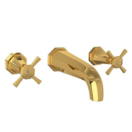 Deco™ Wall Mount Lavatory Faucet Unlacquered Brass