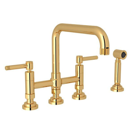 Campo™ Bridge Kitchen Faucet With Side Spray Italian Brass