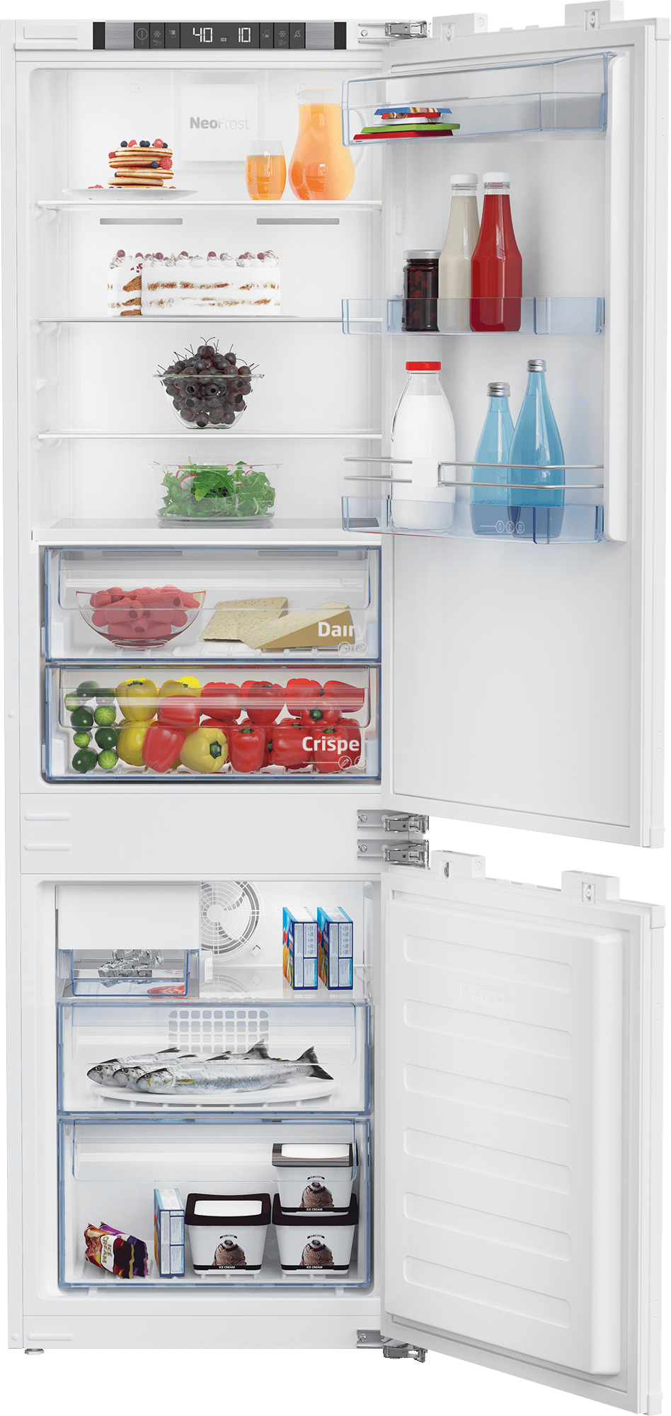Beko 21.889763, Bottom Freezer Built-in Refrigerator With -, BEKO,  - POSHHAUS