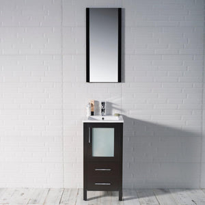 Blossom Sydney 16" Vanity, White, Espresso, Metal Grey, Wenge