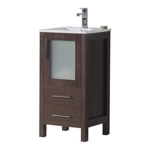 Blossom Sydney 16" Vanity, White, Espresso, Metal Grey, Wenge