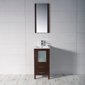 Blossom Sydney 16" Vanity, White, Espresso, Metal Grey, Wenge