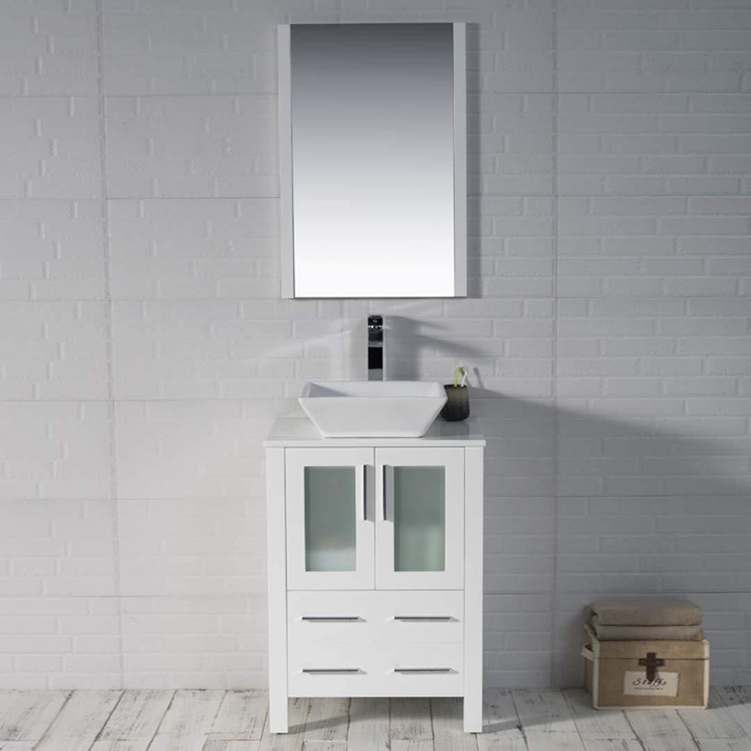 Blossom Sydney 30" Vanity set, Ceramic/Ceramic Vessel Sink, Mirror