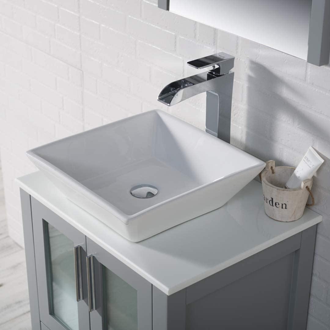 Blossom Sydney 30" Vanity set, Ceramic/Ceramic Vessel Sink, Mirror