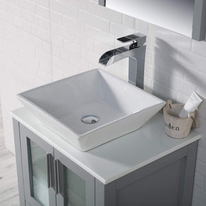 Blossom Sydney 30" Vanity set, Ceramic/Ceramic Vessel Sink, Mirror