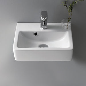 Small Ceramic Wall Mounted or Vessel Sink