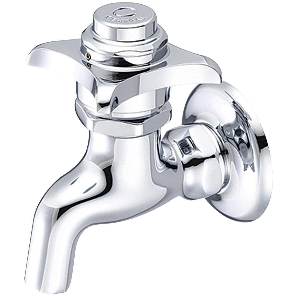 Central Brass 0033-1/2CV-02 Self-Close Wallmount Faucet in Polished Chrome