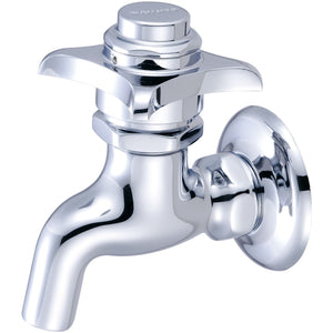 Central Brass 0033-1/2PV-02 Self-Close Wallmount Faucet in Polished Chrome