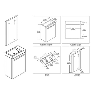 Blossom Colmar 18" Bathroom Vanity Set