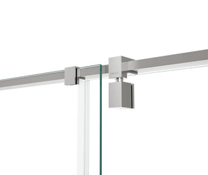 MAAX 137935-900-084-000 ModulR 2 34 x 78 in. 8mm Pivot Shower Door for Tunnel Installation with Clear glass in Chrome