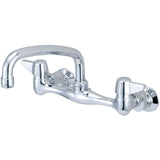 Central Brass 0047-SA1 Two Handle Wallmount Kitchen Faucet in Polished Chrome