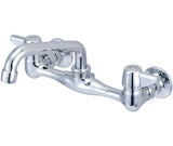Central Brass 0047-UA Two Handle Wallmount Kitchen Faucet in Polished Chrome