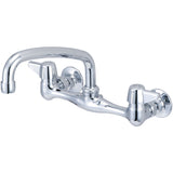 Central Brass 80047-UA1 Two Handle Wallmount Kitchen Faucet in Polished Chrome