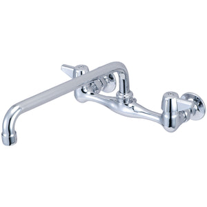 Central Brass 80047-UA3 Two Handle Wallmount Kitchen Faucet in Polished Chrome