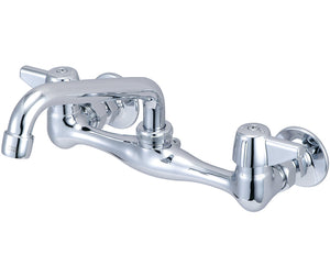 Central Brass 0047-UA Two Handle Wallmount Kitchen Faucet in Polished Chrome