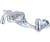 Central Brass 80047-UA Two Handle Wallmount Kitchen Faucet in Polished Chrome
