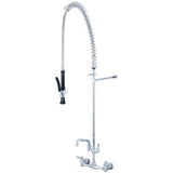 Central Brass 0047-ULE60-AD0 Two Handle Wallmount Pre-Rinse Faucet in Polished Chrome