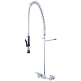 Central Brass 0047-ULE60 Two Handle Wallmount Pre-Rinse Faucet in Polished Chrome