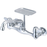 Central Brass 0048-UA Two Handle Wallmount Kitchen Faucet in Polished Chrome
