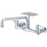 Central Brass 0048-UA2 Two Handle Wallmount Kitchen Faucet in Polished Chrome