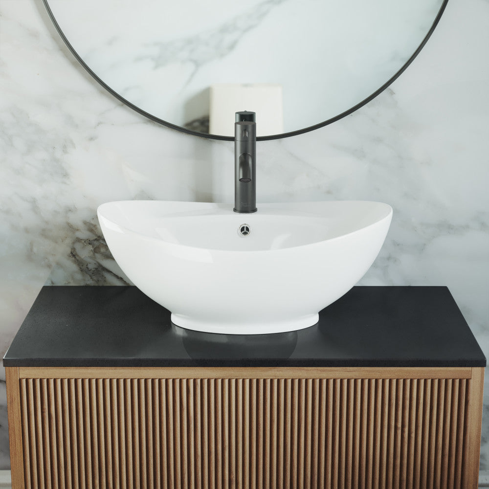 Ivy 23 Oval Ceramic Vessel Sink