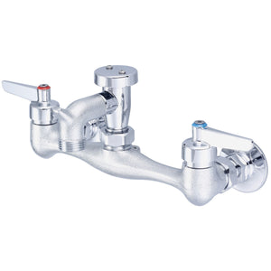 Central Brass 0050-ULERC Two Handle Wallmount Service Sink Faucet in Rough Chrome