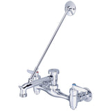 Central Brass 0054-ULE-QI Two Handle Wallmount Service Sink Faucet in Polished Chrome