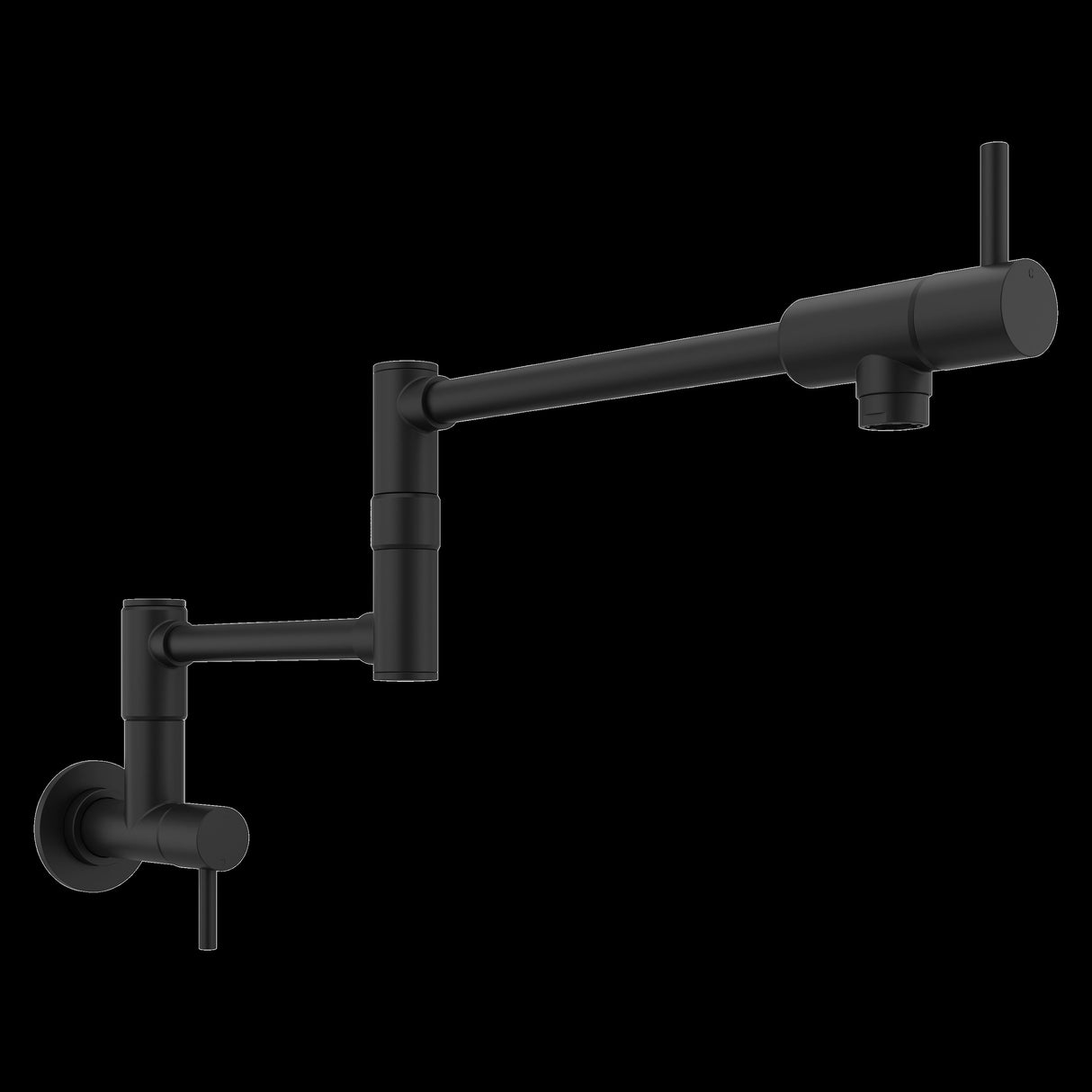 Lita 2-Handle 1-Hole Potfiller Kitchen Faucet in Matte Black