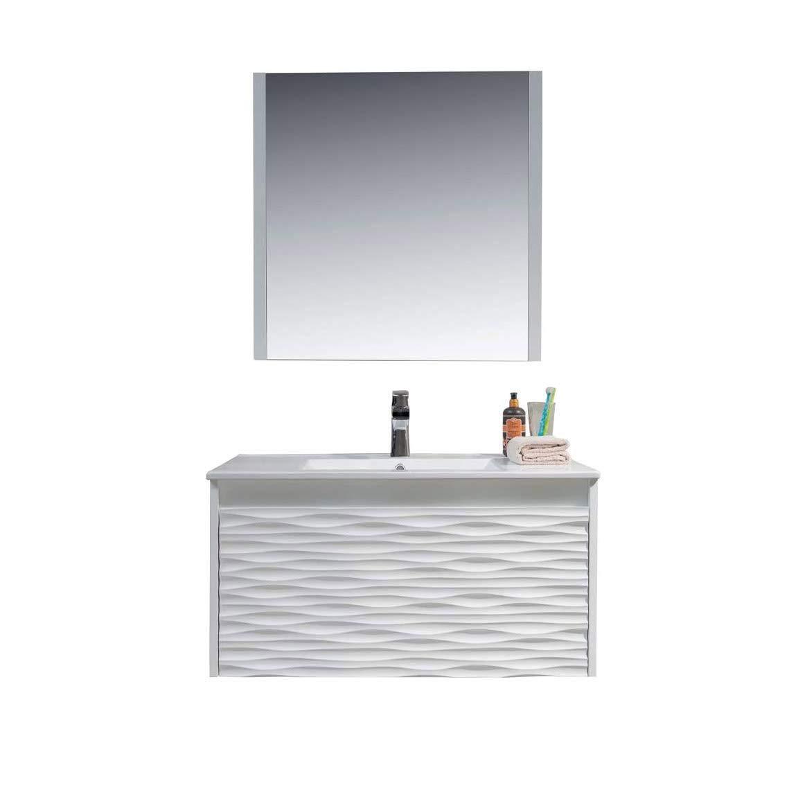 Blossom Paris 36" White Vanity with Ceramic Sink and Mirror
