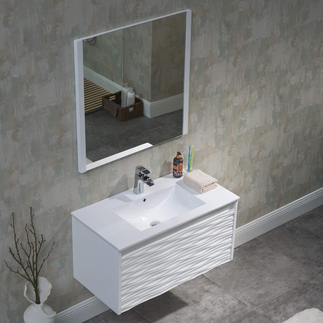 Blossom Paris 36" White Vanity with Ceramic Sink and Mirror
