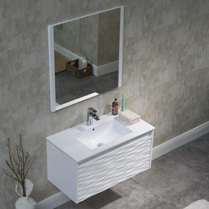 Blossom Paris 36" White Vanity with Ceramic Sink and Mirror