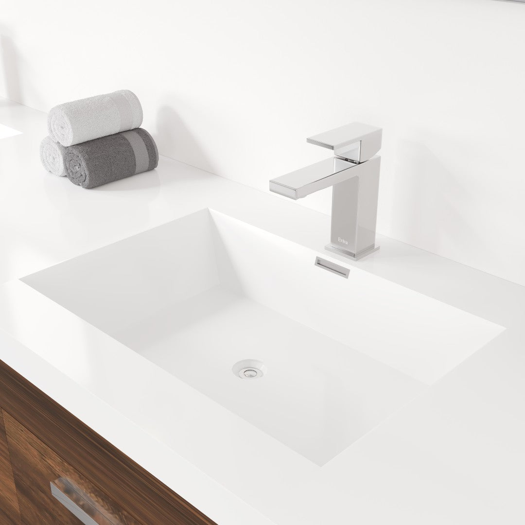 Lugano 72 in. Rosewood Wall Mount Double Sink  Bath Vanity with Acrylic Top and Integrated Sinks