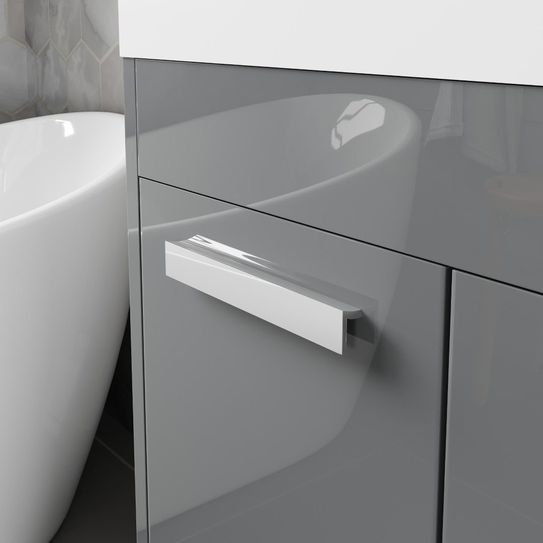 Lugano 48 in. Gray Single Sink Bath Vanity with Acrylic Top and Integrated Sink