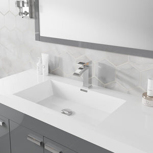 Lugano 48 in. Gray Single Sink Bath Vanity with Acrylic Top and Integrated Sink