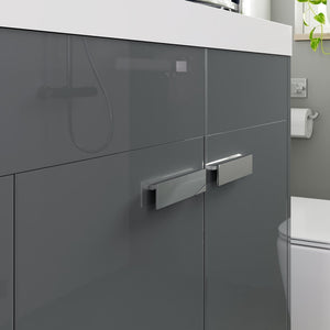 Lugano 72 in. Gray Double Sink  Bath Vanity with Acrylic Top and Integrated Sinks
