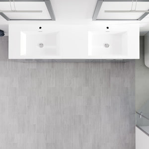Lugano 72 in. Gray Double Sink  Bath Vanity with Acrylic Top and Integrated Sinks