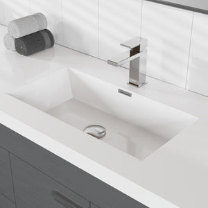 Lugano 84 in. Gray Double Sink  Bath Vanity with Acrylic Top and Integrated Sinks