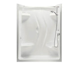 MAAX 101142-000-001-112 Stamina 60-II 60 x 36 Acrylic Alcove Left-Hand Drain Two-Piece Shower in White