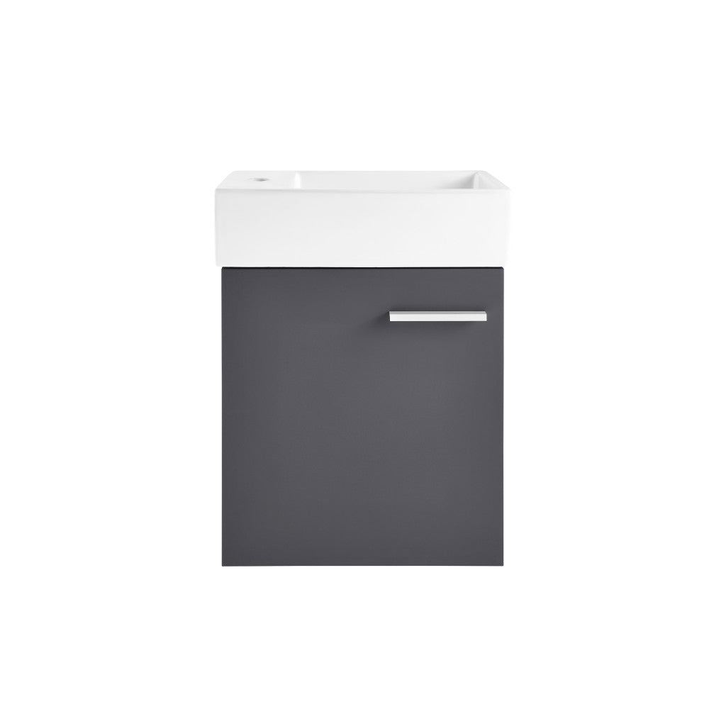 Colmer 18" Wall-Mounted Bathroom Vanity in Slate