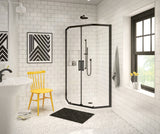MAAX 137442-900-340-000 Radia Neo-angle 40 x 40 x 71 ½ in. 6 mm Sliding Shower Door for Corner Installation with Clear glass in Matte Black