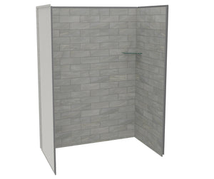 MAAX 107463-312-505 Utile 6032 Composite Direct-to-Stud Three-Piece Alcove Shower Wall Kit in Organik Clay