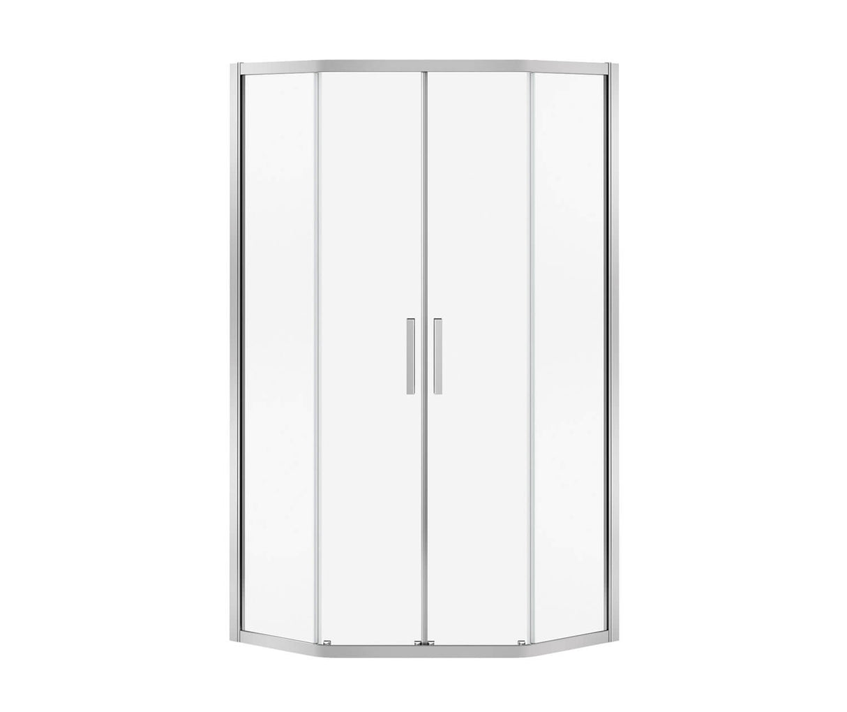 MAAX 137441-900-084-000 Radia Neo-angle 38 x 38 x 71 ½ in. 6mm Sliding Shower Door for Corner Installation with Clear glass in Chrome